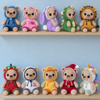 Teddy Bear crochet collection in its existing home scene.