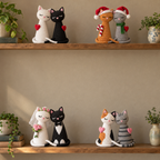 Cat Couple crochet collection in its existing home scene.