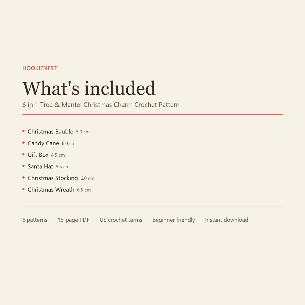 What is included in the Tree and Mantel Christmas pattern set