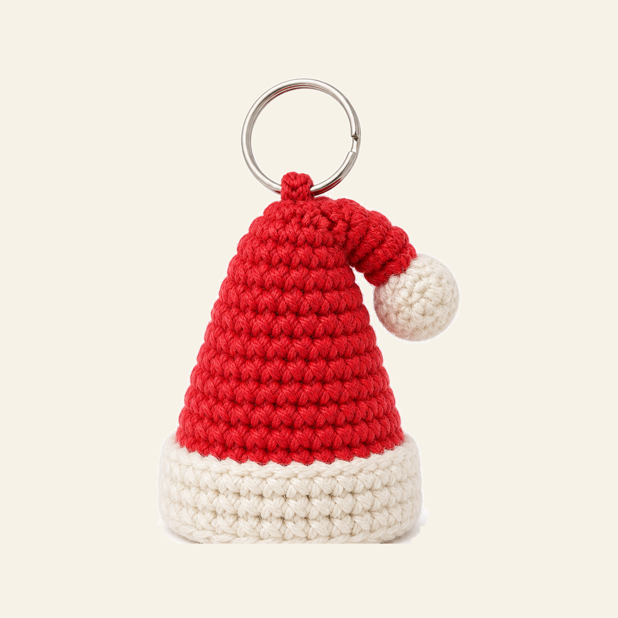 Santa Hat crochet charm, finished