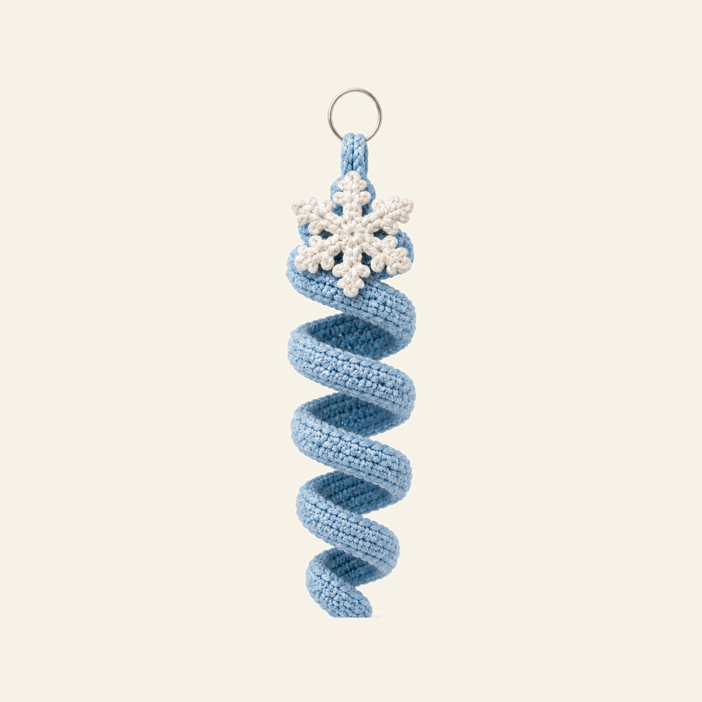 Snowflake Spiral crochet Christmas ornament