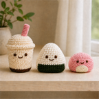 3 in 1 Kawaii Snack Shelf Buddy Crochet Pattern