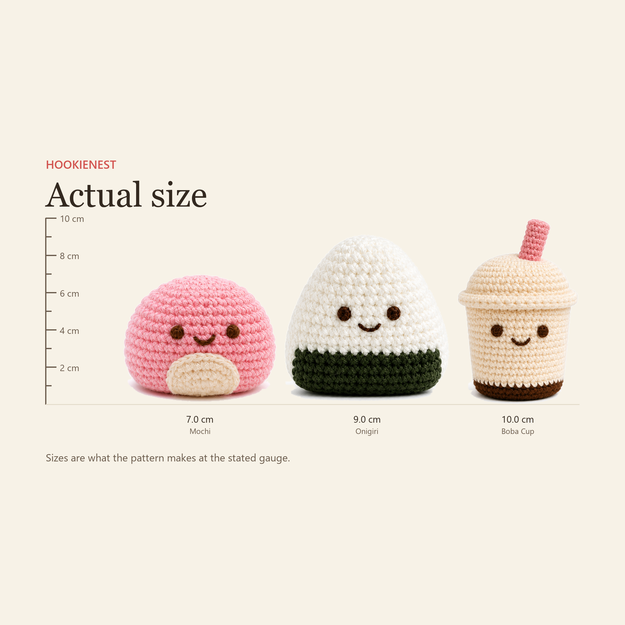 3 in 1 Kawaii Snack Shelf Buddy Crochet Pattern